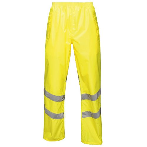 Regatta High Visibility Hi-Vis Pro Pack-Away Trousers Yellow
